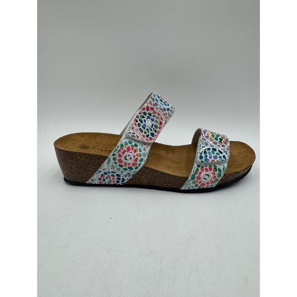 NEW Eric Michael LIAT Women's Dress Sandal White Mosaic EU Size 42 Medium NIB - Picture 4 of 11